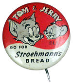 "TOM AND JERRY" BREAD AD BUTTON.