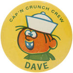 "CAP'N CRUNCH CREW" BUTTON SET.