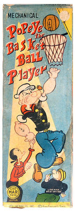 "POPEYE THE BASKETBALL PLAYER" BOXED MECHANICAL TOY BY LINE MAR.