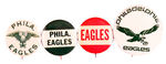 PHILADELPHIA EAGLES BUTTON LOT.