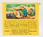 RIN-TIN-TIN 20 SWEET CIGARETTES" 1950S CANDY BOX