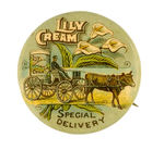 ORNATE PRODUCT CANISTER DEPICTION "LILY CREAM SPECIAL DELIVERY."