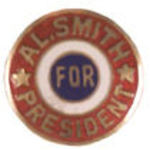 SMITH 14K GOLD AND ENAMEL LAPEL STUD.