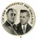 “I’M FOR ROOSEVELT AND WALLACE” REAL PHOTO 1940 JUGATE.