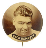 RARE "JACK DEMPSEY" REAL PHOTO BUTTON.