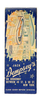 DEMPSEY RESTAURANT MATCH PACK WITH DIE-CUT POP-UP.