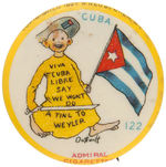 YELLOW KID "CUBA" BUTTON #122.