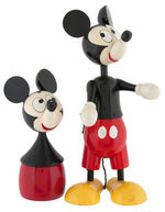 MICKEY MOUSE ITALIAN WOODEN BANK PAIR.