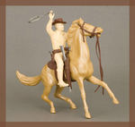 "OFFICIAL ROY ROGERS AND TRIGGER" MARX PLASTIC FIGURES BOXED WITH ACCESSORIES.