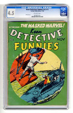 KEEN DETECTIVE FUNNIES V2 #11 NOVEMBER 1939 CGC 4.5 OFF-WHITE PAGES.