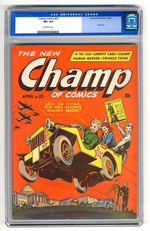 CHAMP COMICS #25 APRIL 1943 CGC 8.5 OFF-WHITE PAGES.