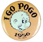 LARGE 4" "I GO POGO 1956" LITHO.