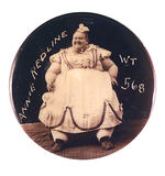 FAT LADY RARE AND EARLY REAL PHOTO BUTTON.