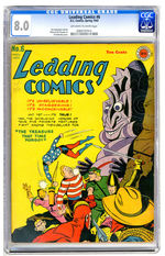 LEADING COMICS #6 SPRING 1943 CGC 8.0 OFF-WHITE TO WHITE PAGES.