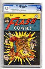 FLASH COMICS #74 AUGUST 1946 CGC 9.0 OFF-WHITE PAGES.