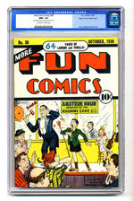 MORE FUN COMICS #36 OCTOBER 1938 CGC 9.6 OFF-WHITE TO WHITE PAGES MILE HIGH COPY.