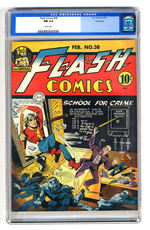FLASH COMICS #38 FEBRUARY 1943 CGC 9.4 WHITE PAGES VANCOUVER COPY.
