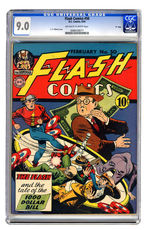 FLASH COMICS #50 APRIL 1944 CGC 9.0 OFF-WHITE TO WHITE PAGES “D” COPY.
