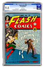 FLASH COMICS #57 SEPTEMBER 1944 CGC 9.8 WHITE PAGES SAN FRANCISCO COPY.