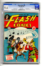 FLASH COMICS #59 NOVEMBER 1944 CGC 9.6 WHITE PAGES SAN FRANCISCO COPY.