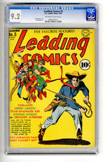 LEADING COMICS #5 WINTER 1942 CGC 9.2 OFF-WHITE TO WHITE PAGES.