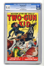 TWO-GUN KID #2 JUNE 1948 CGC 9.4 OFF-WHITE TO WHITE PAGES MILE HIGH COPY.
