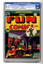 MORE FUN COMICS #77 MARCH 1942 CGC 8.5 OFF-WHITE PAGES.