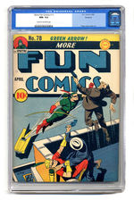 MORE FUN COMICS #78 APRIL 1942 CGC 9.2 CREAM TO OFF-WHITE PAGES ROCKFORD COPY.