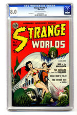 STRANGE WORLDS #1 NOVEMBER 1950 CGC 8.0 CREAM TO OFF-WHITE PAGES.