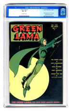 GREEN LAMA #1 DECEMBER 1944 CGC 7.5 OFF-WHITE PAGES.