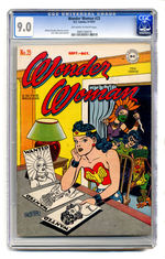 WONDER WOMAN #25 SEPTEMBER OCTOBER 1947 CGC 9.0 OFF-WHITE TO WHITE PAGES.