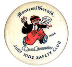 SCARCE CANADIAN JUST KIDS NEWSPAPER CLUB BUTTON.