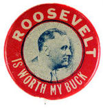 "ROOSEVELT" CONTRIBUTORS BUTTON.