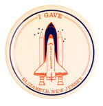 "CHALLENGER" SPACE SHUTTLE MEMORIAL FUND BUTTON.