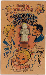 "DICK TRACY'S BONNIE BRAIDS" ON ORIGINAL CARD.