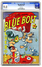 BLUE BOLT V3 #8 JANUARY 1943 CGC 9.0 WHITE PAGES.