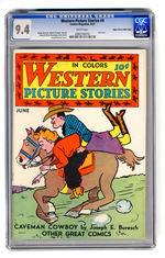 WESTERN PICTURE STORIES #4 JUNE 1937 CGC 9.4 WHITE PAGES MILE HIGH COPY.