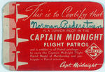 "CAPTAIN MIDNIGHT FLIGHT PATROL" MEMBERSHIP CARD.