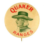 EARLY 1900S "QUAKER RANGES" STOVE AD.