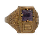 BUCK ROGERS COCOMALT PERSONALIZED INITIAL AND BIRTHSTONE PREMIUM RING.