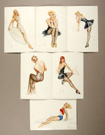 VARGAS PIN-UP CARDS WITH ACTRESSES BACKS.