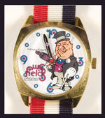 "W. C. FIELDS" WRISTWATCH BY DIRTY TIME COMPANY.