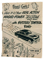 "MAGNO-POWER '50 FORD WITH MYSTERY CONTROL RING" COMPLETE BOXED PREMIUM.