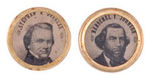 DOUGLAS AND JOHNSON PAIR OF RARE 1860 FERROTYPE CLOTHING BUTTONS.