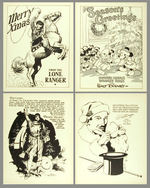 1939 KING FEATURES SYNDICATE BOXED SET OF PROMOTIONAL COMIC STRIP CHARACTER CHRISTMAS CARDS.