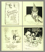 1939 KING FEATURES SYNDICATE BOXED SET OF PROMOTIONAL COMIC STRIP CHARACTER CHRISTMAS CARDS.