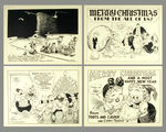 1939 KING FEATURES SYNDICATE BOXED SET OF PROMOTIONAL COMIC STRIP CHARACTER CHRISTMAS CARDS.