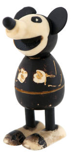 MICKEY MOUSE FRENCH FIGURAL CELLULOID LIP BALM CONTAINER.