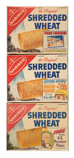 "SHREDDED WHEAT" BOXES WITH PREMIUM OFFERS.