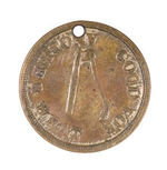 LINCOLN "GOOD FOR ANOTHER HEAT" 1864 BRASS TOKEN.